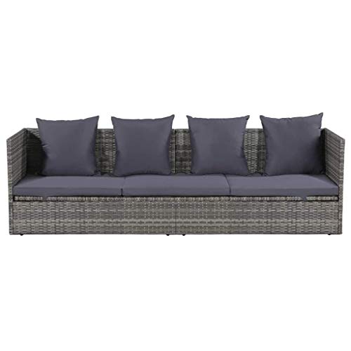 vidaXL-Canap-de-Jardin-Rsine-Tresse-Gris-Fauteuil-Chaise-de-Terrasse-Balcon-0-1
