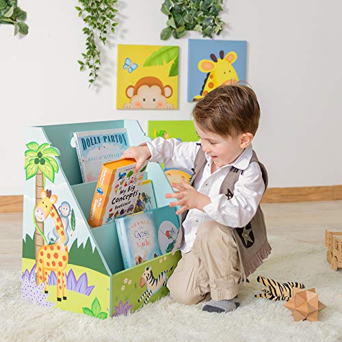 Fantasy-Fields-Bibliothque-Sunny-Safari-pour-bb-Porte-revues-en-Bois-pour-Enfants-Meubles-en-Bois-pour-Enfants-Bleu-4699-x-2953-cm-x-4763-cm-0-1