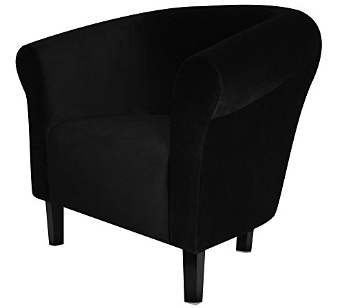 Fortisline-Fauteuil-Crapaud-Monaco-Velvet-en-Velours-Noir-siges-pour-Salon-Bistro-cafW36420-0