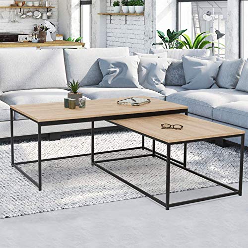 IDMarket-Lot-de-2-Tables-Basses-gigognes-Detroit-100113-Design-Industriel-0-0