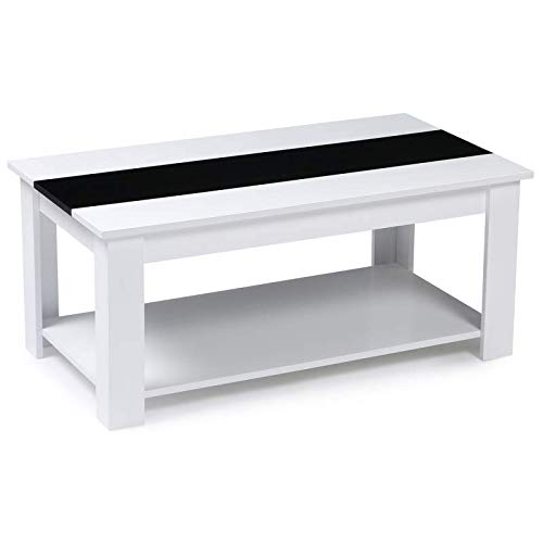IDMarket-Table-Basse-contemporaine-Bois-Blanc-et-Noir-Georgia-0