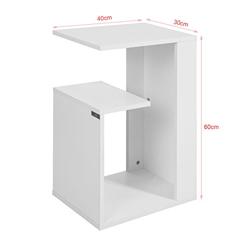 SoBuy-FBT69-W-Table-dappoint-Bout-de-Canap-Table-Caf-Porte-magasine-Porte-Revues-Blanc-0-1