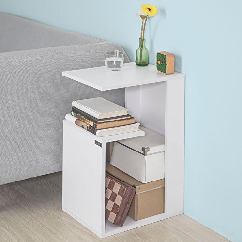 SoBuy-FBT69-W-Table-dappoint-Bout-de-Canap-Table-Caf-Porte-magasine-Porte-Revues-Blanc-0-2