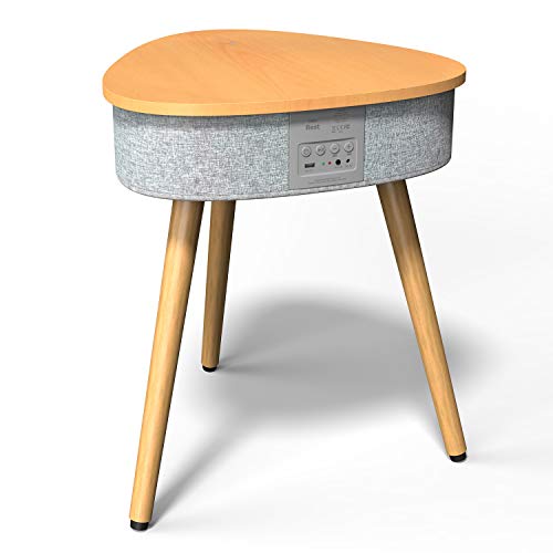 Table-Basse-Portable-avec-Enceinte-Bluetooth-Chargeur-Induction-sans-Fil-et-Port-de-Charge-USB-0