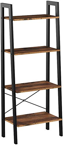 VASAGLE-Bibliothque-Rtro-tagre-chelle--4-Niveaux-Meuble-de-Rangement-sur-Pieds-Montage-Facile-Armature-mtallique-Stable-pour-Salon-Bureau-Chambre-Cuisine-Balcon-LLS44X-0