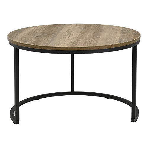 encasa-Set-de-2-Tables-Basses-Rondes-Gigognes-Table-de-Salon-Panneaux-de-Particules-Mtal-Couleur-Bois-Noir-Tailles-0-2