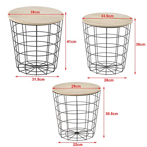 encasa-Kit-de-3-Tables-Basses-Tables-Gigognes-Tables-de-Salon-Paniers-Mtal-MDF-Multicolore-Tailles-Diffrentes-0-0