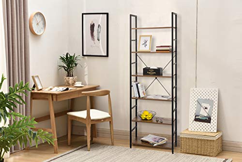 EUGAD-tagre-bibliothque-tagre-de-Rangement-en-MDF-et-mtal-60x28x180cmVintage-0011ZWJ-0-0