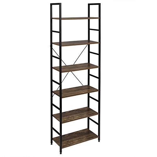 EUGAD-tagre-bibliothque-tagre-de-Rangement-en-MDF-et-mtal-60x28x180cmVintage-0011ZWJ-0
