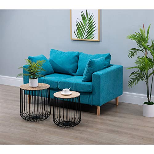 IDIMEX-Lot-de-2-Tables-dappoint-ERRANO-Tables--caf-Tables-Basses-Rondes-Bouts-de-canap-Design-Vintage-Industriel-Rangement-Panier-en-mtal-avec-Plateau-Amovible-en-MDF-0-0