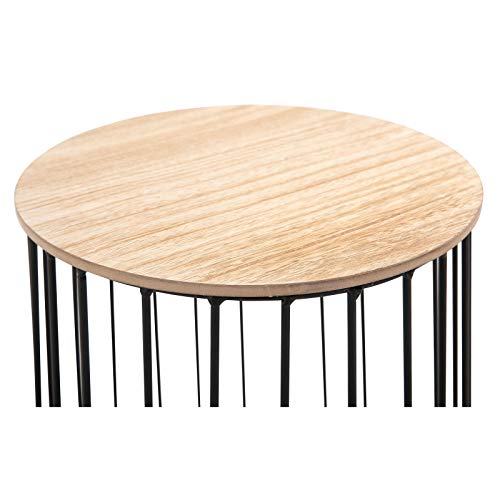 IDIMEX-Lot-de-2-Tables-dappoint-ERRANO-Tables--caf-Tables-Basses-Rondes-Bouts-de-canap-Design-Vintage-Industriel-Rangement-Panier-en-mtal-avec-Plateau-Amovible-en-MDF-0-2