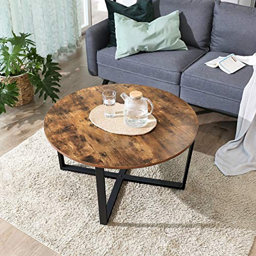 VASAGLE-Table-Basse-Ronde-Table-de-Salon-Style-Industriel-Cadre-Mtallique-Durable-Facile--Assembler-pour-Salon-Chambre--Coucher-Marron-Rustique-LCT88X-0-1