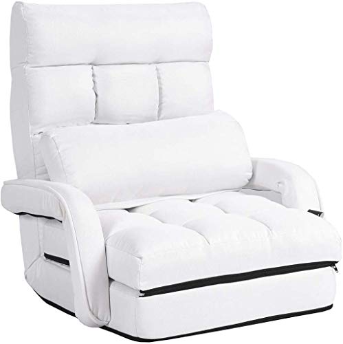 Costway-Fauteuil-Convertible-Chauffeuse-Convertible-1-Place-avec-Oreiller-5-Positions-Disponibles-pour-SalonBureauChambre-0