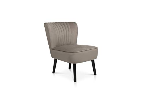 LIFA-LIVING-Fauteuil-Salon-scandinave-Velours-Bois-et-mtal-Chaise-Design-Style-Vintage-pour-Salon-Salle-a-Manger-Chambre-ou-Bureau-100-kg-0