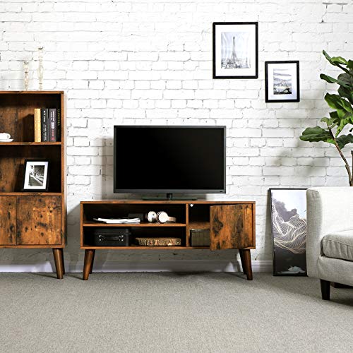 VASAGLE-Meuble-TV-Rustique-Table-Basse-Buffet-Bas-Style-Moderne-du-Milieu-du-sicle-pour-Tlvision-Console-de-Jeux-dans-Salon-Salle-de-Jeu-Bureau-Brun-LTV09BX-0-0