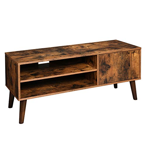 VASAGLE-Meuble-TV-Rustique-Table-Basse-Buffet-Bas-Style-Moderne-du-Milieu-du-sicle-pour-Tlvision-Console-de-Jeux-dans-Salon-Salle-de-Jeu-Bureau-Brun-LTV09BX-0