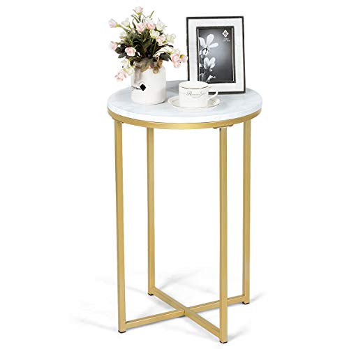 GOPLUS-Table-Basse-Ronde-Bout-de-Canap-de-Style-Moderne-pour-Salon-Chambre-Jardin-405-x-405-x-61-CM-0