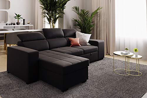 aquinos-Confort24-John-Canap-dangle-Convertible-Reversible-3-Places-ou-4-Places-Chaise-Longue-dangle-Droit-ou-Gauche-Appui-tte-Rglable-2-Pouf-Noir-Salon-Dcoration-Maison-Similicuir-0-0