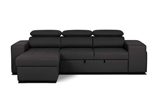 aquinos-Confort24-John-Canap-dangle-Convertible-Reversible-3-Places-ou-4-Places-Chaise-Longue-dangle-Droit-ou-Gauche-Appui-tte-Rglable-2-Pouf-Noir-Salon-Dcoration-Maison-Similicuir-0