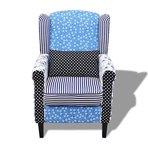 vidaXL-Fauteuil-Design-de-Patchwork-Tissu-Canap-Salle-de-Sjour-Bureau-Salon-0-0