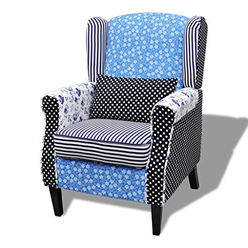 vidaXL-Fauteuil-Design-de-Patchwork-Tissu-Canap-Salle-de-Sjour-Bureau-Salon-0