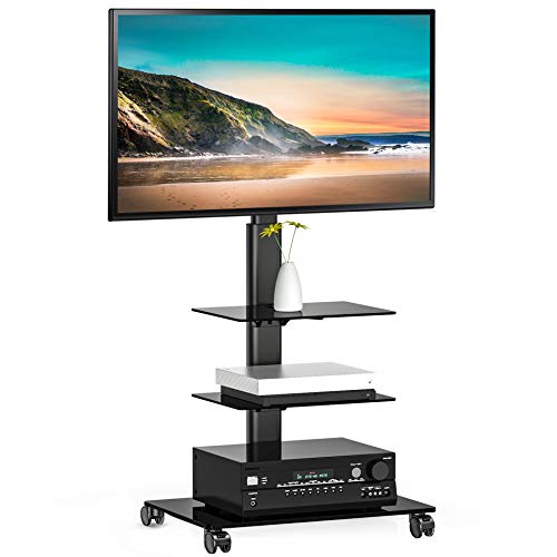 FITUEYES-Chariot-Meuble-TV-sur-roulettes-Support-Tl-Pied-pour-Ecran-de-32--60-Pouces-LED-LCD-Plasma-avec-3-tagres-Inclinable-et-Orientable-Rglable-en-Hauteur-VESA-Max-600-x-400-mm-0