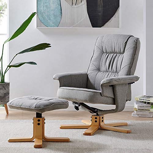 IDIMEX-Fauteuil-de-Relaxation-Charly-avec-Repose-Pieds-Pouf-sige-pivotant-et-Dossier-inclinable-Assise-rembourre-Confortable-et-Relax-revtement-en-Tissu-Gris-0-1