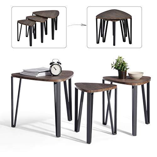 Lot-de-3-tables-basses-gigognes-dappointBout-de-canap-Plateau-bois-imitation-noyer-et-pieds-en-mtal-noir-style-design-et-industrielvintage-allant-parfitement-dans-le-salon-ou-la-chambre-0
