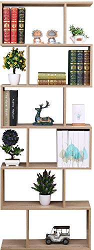 ETNIC-ART-Bibliothque-tagre-moderne-de-bureau-moderne-et-contemporaine-double-face-en-bois-pour-CD-tagre-moderne-chne-pour-maison--jour--70-x-235-x-190-cm-tagres-0