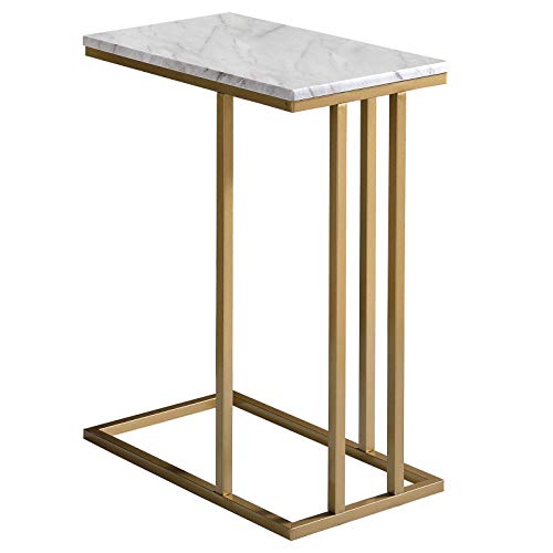IDIMEX-Bout-de-canap-Carlota-en-mtal-dor-et-Plateau-rectangulaire-en-MDF-dcor-marbre-Blanc-Table-dappoint-Table--caf-Table-Basse-de-Salon-Design-Chic-et-lgant-0-1