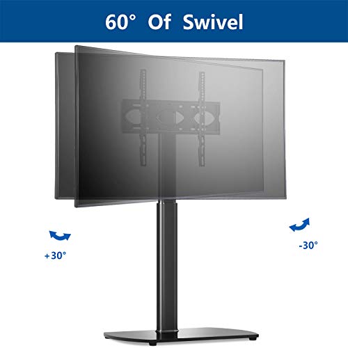 RFIVER-Pied-TV-Support-pour-Tlviseur-de-27--55-Pouce-Ecran-LED-LCD-Plasma-Jusqu--35kg-Meuble-TV-Pivotant--60-Degrs-Hauteur-Rglable-Gestion-des-Cables-0-0