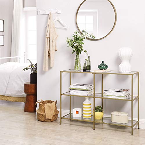 VASAGLE-Table-console-Table-dentre-Bout-de-canap--3-niveaux-en-verre-tremp-tagre-de-rangement-moderne-robuste-facile--monter-pour-salon-chambre-cuisine-Dor-LGT27G-0-0