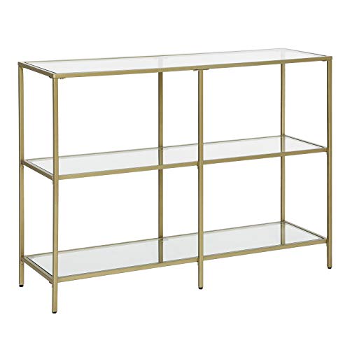 VASAGLE-Table-console-Table-dentre-Bout-de-canap--3-niveaux-en-verre-tremp-tagre-de-rangement-moderne-robuste-facile--monter-pour-salon-chambre-cuisine-Dor-LGT27G-0