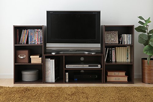 Amazon-Marque-Movian-Meuble-TV-avec-3-niches-ouvertes-pour-cran-28-pouces-Module-Wood-Shelf-MDB-3S-Chne-brun-L732-x-P29-x-H366-cm-0-0