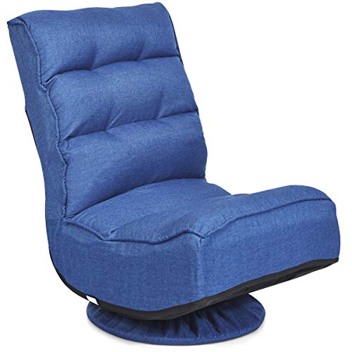 Costway-Chaise-Relax-Pivotant-360-Degrs-Pliable-et-Rglable-en-5-PositionsChaise-Rembourre-Confortable-Idale-pour-Lire-Regarder-la-Tlvision-ou-Jouer-0