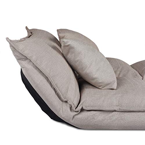 Ribelli-Canap-Japonais-Fauteuil-Bas-sans-Pieds-Hikui-Canap-de-Sol-CrmeGris-Couleurcrme-excutionCanap-0-2