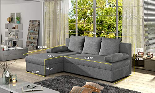 E-MEUBLES-Canap-dangle-en-lit-Convertible-et-rversible-avec-Coffre-de-Rangement-34-Places-en-Tissu-et-Simili-Cuir-Salon-sjour-ARON-0-0