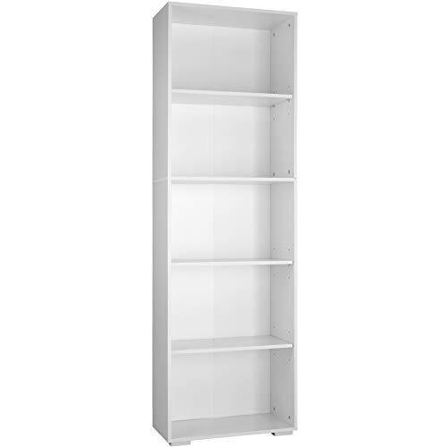 TecTake-800842-Bibliothque-avec-5-tagres-en-Bois-MDF-Meuble-de-Rangement-pour-Salon-Bureau-Chambre-Cuisine--Diverses-Couleurs-0