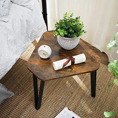 VASAGLE-Tables-gigognes-Lot-de-3-Tables-dappoint-Bouts-de-canap-pour-Salon-empilable-Robuste-Assemblage-Facile-Structure-en-Acier-Style-Industriel-Marron-Rustique-et-Noir-LNT14BX-0-0