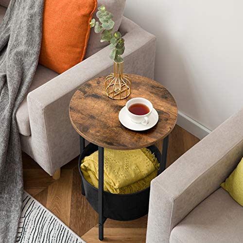 HOOBRO-Table-dAppoint-Ronde-Bout-de-Canap-Table-de-Chevet-avec-Panier-de-Rangement-Amovible-Couleur-Boise-pour-Petits-Espaces-Salon-Chambre-Montage-Facile-Marron-Rustique-EBF63BZ01-0-0
