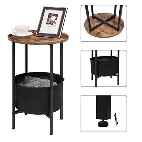 HOOBRO-Table-dAppoint-Ronde-Bout-de-Canap-Table-de-Chevet-avec-Panier-de-Rangement-Amovible-Couleur-Boise-pour-Petits-Espaces-Salon-Chambre-Montage-Facile-Marron-Rustique-EBF63BZ01-0-2