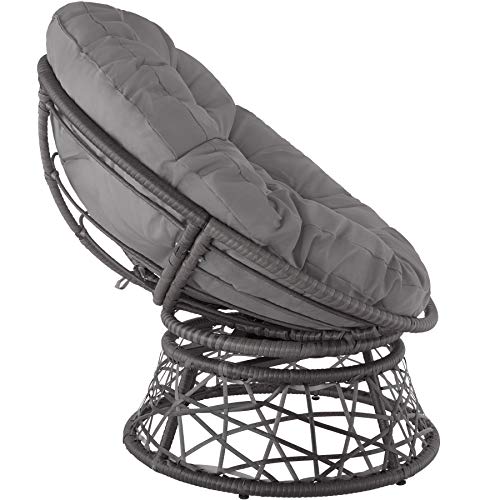 TecTake-800797-Fauteuil-Papasan-en-Rotin-Chaise-Ronde-Rsine-Tresse-1-Place-Pivotant--360-Coussin-pais-Grand-Confort-Diverses-Couleurs-0-2