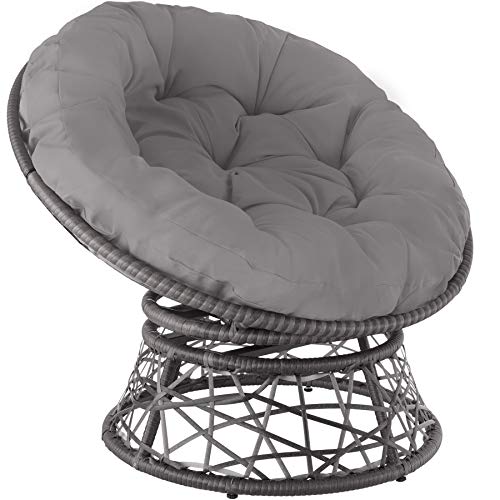 TecTake-800797-Fauteuil-Papasan-en-Rotin-Chaise-Ronde-Rsine-Tresse-1-Place-Pivotant--360-Coussin-pais-Grand-Confort-Diverses-Couleurs-0
