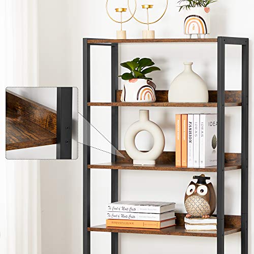 VASAGLE-Armoire-de-Rangement-Bibliothque-tagre-Industrielle-pour-Salon-Chambre-Cuisine-avec-2-Portes-persiennes-et-4-tagres-Polyvalent-Marron-Rustique-et-Noir-LSC601B01-0-1