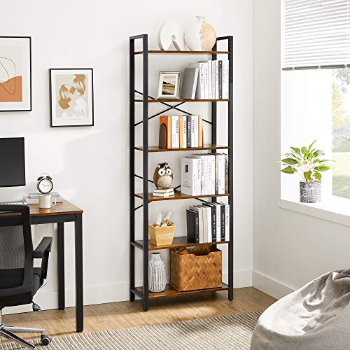 VASAGLE-tagre--6-niveaux-Bibliothque-avec-structure-en-acier-pour-salon-bureau-entre-hauteur-186-cm-style-industriel-Marron-Rustique-et-Noir-LLS062B01-0-0