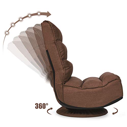 Giantex-Chaise-de-sol-pivotante--360-fauteuil-de-sol-rembourr-pliable-canap-de-sol-avec-dossier-rglable--5-niveaux-fauteuil-de-mditation-Faules-jusqu-120-kg-0-1