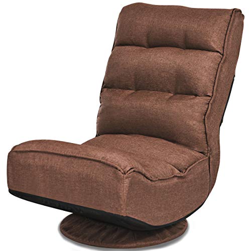 Giantex-Chaise-de-sol-pivotante--360-fauteuil-de-sol-rembourr-pliable-canap-de-sol-avec-dossier-rglable--5-niveaux-fauteuil-de-mditation-Faules-jusqu-120-kg-0
