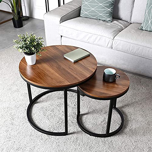 Tables-Basse-Tables-Basses-RondeTables-Basse-Salon-avec-Accents-en-Bois-et-Cadre-en-mtal-Robuste-Assemblage-Facile-0