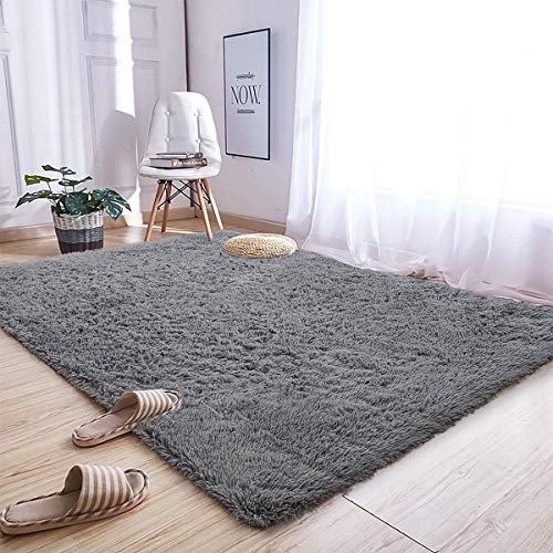 Tapis-Chambre-Soft-Tapis-de-Sol-pour-Shaggy-Tapis-de-Salon-Moderne-Tapis-De-Sol-Grand-pour-Couloir-Tapis-Moelleux-de-Salon-Modernes-adapts--la-Chambre--Coucher-des-Enfants-Gris-160230cm-0-0