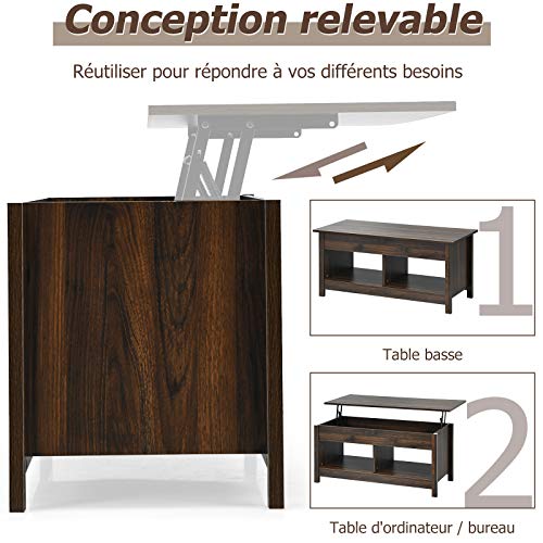 COSTWAY-Table-Basse-avec-Plateau-Relevable-et-Espace-de-Rangement-Cach-avec-Etagre-Infrieur-de-Rangement-Ideal-pour-Salon-109-x-475-x-50-cm-0-1